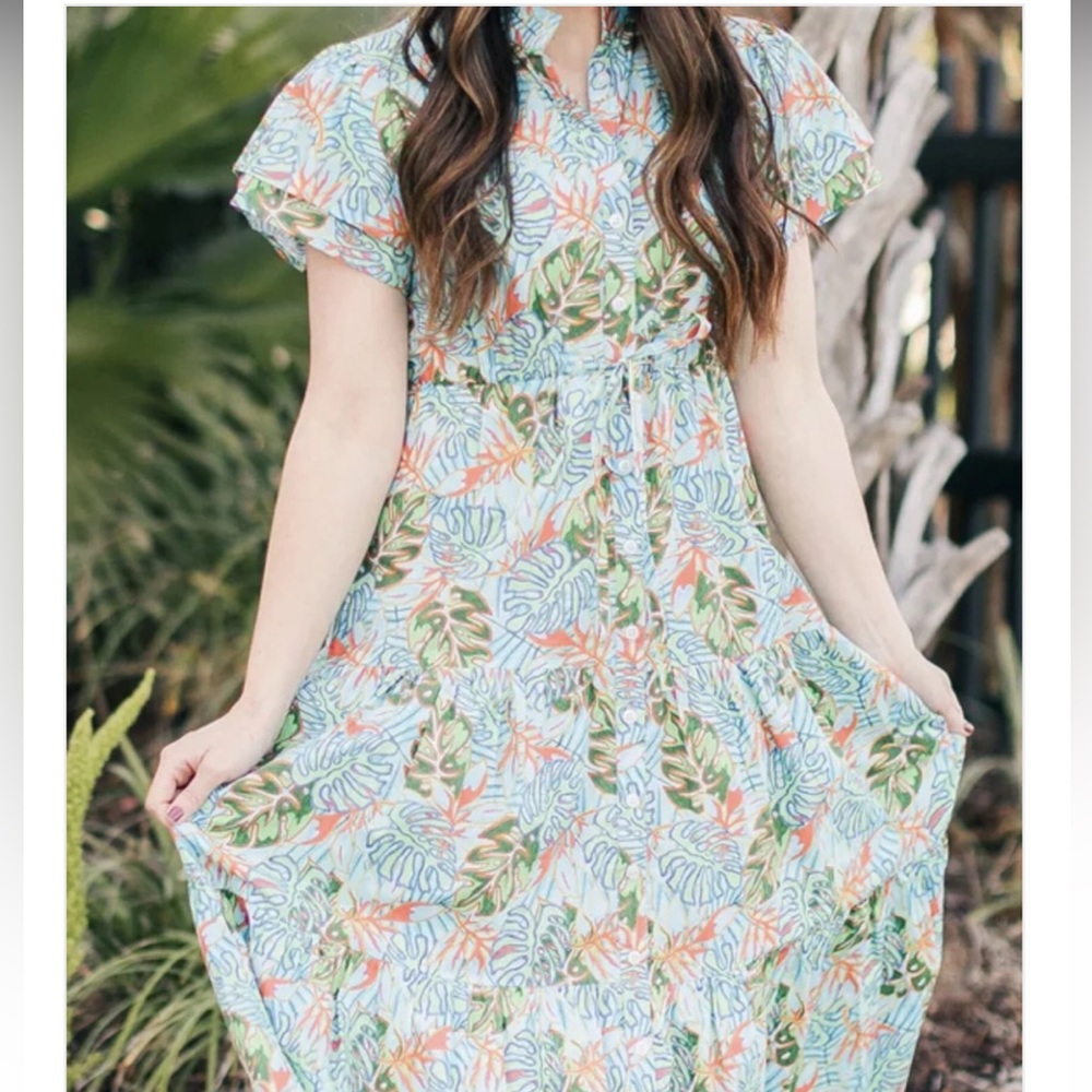 Victoria Dunn flutter, NWOT, size XS, maxi.